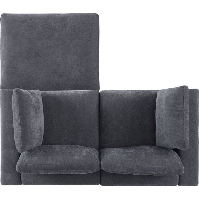 68.5" Loveseat Sofa with Ottoman Modular Sectional Love Seat Couch Small L Shaped Upholstered Couch for Living Room Apartment Small Space, Chenille Grey