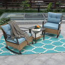 3pcs Rocking Rattan Chair Set in Grey by HouseOfZazla