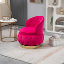 360 Degree Swivel Cuddle Barrel Accent Storage Chairs, Round Armchairs with Wide Upholstered, Fluffy Velvet Fabric Chair for Living Room, Bedroom, Office, Waiting Rooms
