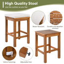5 Piece Outdoor Bar Set with Acacia Wood Table & Cushioned Stools by HouseOfZazla