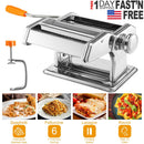 Pasta Maker Roller Machine Fettuccine Noodle Maker 9 Thickness Settings Stainless Steel