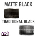 1/2 in. x 1 in. Prefinished Matte Black Pipe by PIPE DECOR