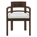 5 Piece Round Patio Table & Cushioned Armrest Chairs, Outdoor Dining Set With Umbrella Hole