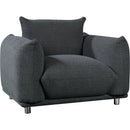 Sherpa Accent Chair Single Sofa 42"W Accent Chair for Bedroom Living room Apartment, Black