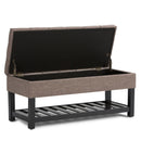 Saxon - Upholstered Transitional Storage Ottoman Bench by Unique Piece Furniture