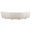 Oliver - 5 Piece Upholstered Sectional Sofa With Curved Silhouette - Ivory by HouseOfZazla