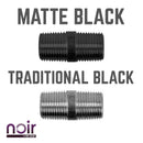 1/2 in. x 1 1/2 in. Prefinished Matte Black Pipe by PIPE DECOR