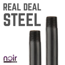 1/2 in. x 11 in. Prefinished Matte Black Pipe by PIPE DECOR