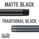 1/2 in. x 12 in. Prefinished Matte Black Pipe by PIPE DECOR