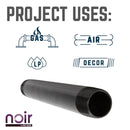 1/2 in. x 12 in. Prefinished Matte Black Pipe