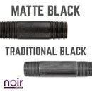1/2 in. x 3 in. Prefinished Matte Black Pipe by PIPE DECOR