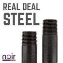 1/2 in. x 3 in. Prefinished Matte Black Pipe by PIPE DECOR