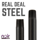 1/2 in. x 6 in. Prefinished Matte Black Pipe