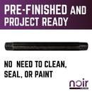1/2 in. x 10 in. Prefinished Matte Black Pipe by PIPE DECOR