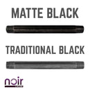 1/2 in. x 10 in. Prefinished Matte Black Pipe by PIPE DECOR