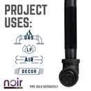 1/2 in. x 2 in. Prefinished Matte Black Pipe by PIPE DECOR