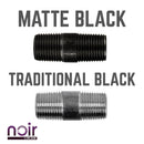 1/2 in. x 2 in. Prefinished Matte Black Pipe by PIPE DECOR