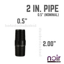 1/2 in. x 2 in. Prefinished Matte Black Pipe by PIPE DECOR