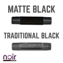 1/2 in. x 4 in. Prefinished Matte Black Pipe by PIPE DECOR