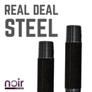 1/2 in. x 4 in. Prefinished Matte Black Pipe by PIPE DECOR