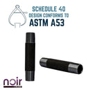 1/2 in. x 4 in. Prefinished Matte Black Pipe by PIPE DECOR