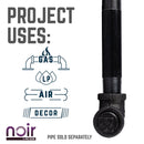 1/2 in. x 8 in. Prefinished Matte Black Pipe