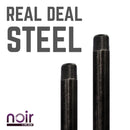 1/2 in. x 8 in. Prefinished Matte Black Pipe