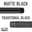 3/4 in. x 8 in. Prefinished Matte Black Pipe