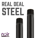 3/4 in. x 8 in. Prefinished Matte Black Pipe