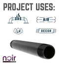 3/4 in. x 8 in. Prefinished Matte Black Pipe by PIPE DECOR