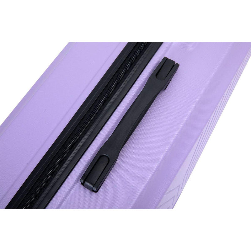 3 Piece Luggage Sets ABS Lightweight Suitcase with Two Hooks, Spinner Wheels, TSA Lock, (20/24/28), LIGHT PURPLE