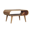 Solid Wood Open Oak-ish Coffee Table, Nordic Legs
