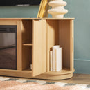 Chloe Modern Scandinavian Reeded Fireplace TV Stand in 2 Sizes