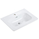 Glossy White Ceramic Integrated Sink by HouseOfZazla