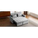 56.9' Loveseat Sofa Pull-out Sofa Bed Sleeper Sofa with a Reversible Backrest Cushion, Side Pockets, Two USB Ports and a Phone Holder for Living Room, Grey