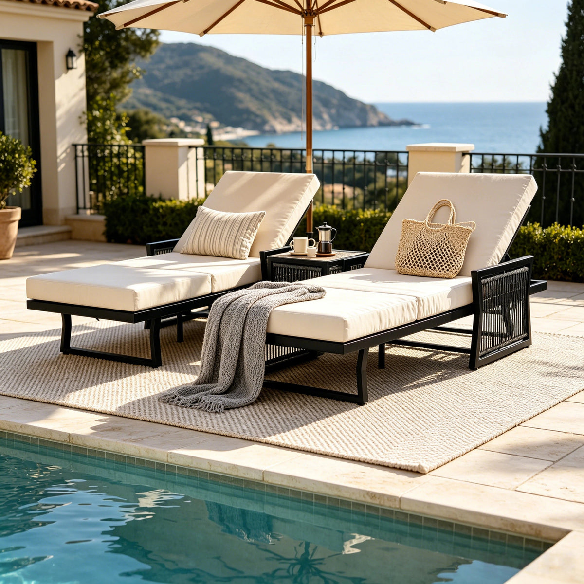 Black Mix Chaise Lounge Set, photo 8 of 10