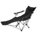 Reclining Camping Chair with Footrest – 4-Position Adjustable