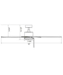 52" Aldea IV 4-Blade Ceiling Fan Oil Rubbed Bronze Motor Finish and Walnut Blade Finish by LampsUSA
