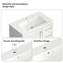 30" White Bathroom Vanity with Abundant Storage by HouseOfZazla