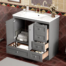 Shaker Free Standing Bathroom Vanity Cabinet & Sink, Soft Close Drawers, Soft Close Doors by HouseOfZazla