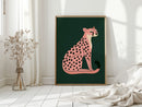 Sassy Coral Cheetah Illustration