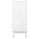 Gambon 2-door Wood Honeycomb Pattern Accent Cabinet White