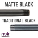 1/2 in. x 14 in. Prefinished Matte Black Pipe by PIPE DECOR