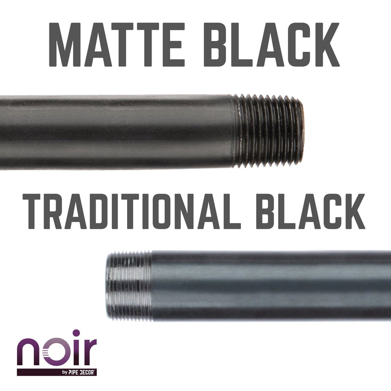 1/2 in. x 24 in. Prefinished Matte Black Pipe