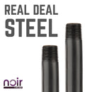 1/2 in. x 14 in. Prefinished Matte Black Pipe by PIPE DECOR