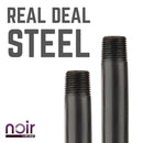 1/2 in. x 24 in. Prefinished Matte Black Pipe