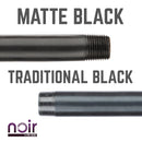 1/2 in. x 18 in. Prefinished Matte Black Pipe by PIPE DECOR