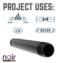 1/2 in. x 30 in. Prefinished Matte Black Pipe by PIPE DECOR