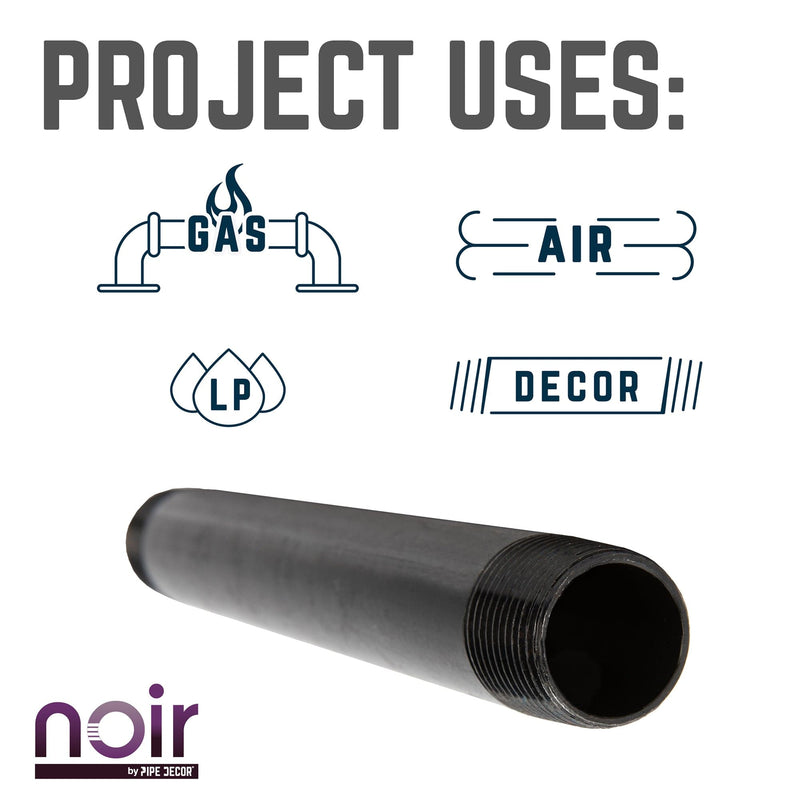 1/2 in. x 30 in. Prefinished Matte Black Pipe