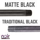 1/2 in. x 36 in. Prefinished Matte Black Pipe by PIPE DECOR